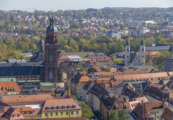 Vista Aerea Wuerzburg Una Città Franconiana Baviera Germania — Foto Stock