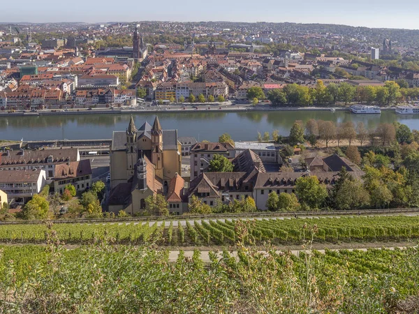 Vista Aérea Wuerzburg Uma Cidade Francónia Baviera Alemanha — Fotografia de Stock