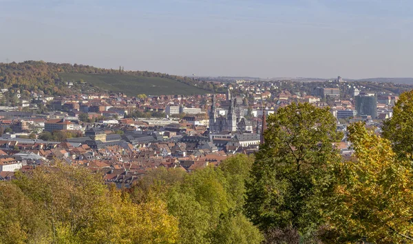 Wuerzburg Frankonya Şehir Bavaria Almanya Için Havadan Görünümü — Stok fotoğraf