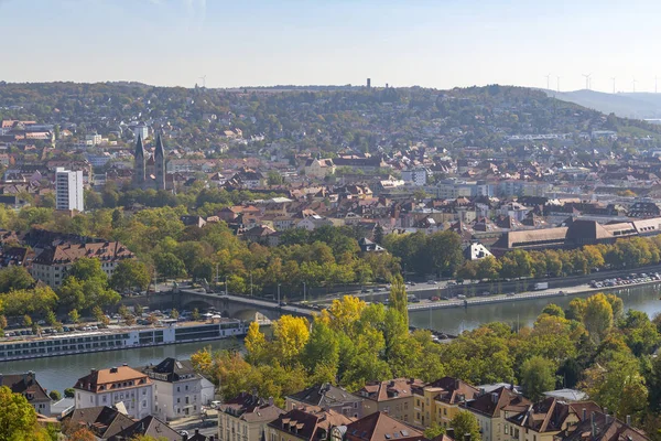 Vista Aérea Wuerzburg Uma Cidade Francónia Baviera Alemanha — Fotografia de Stock