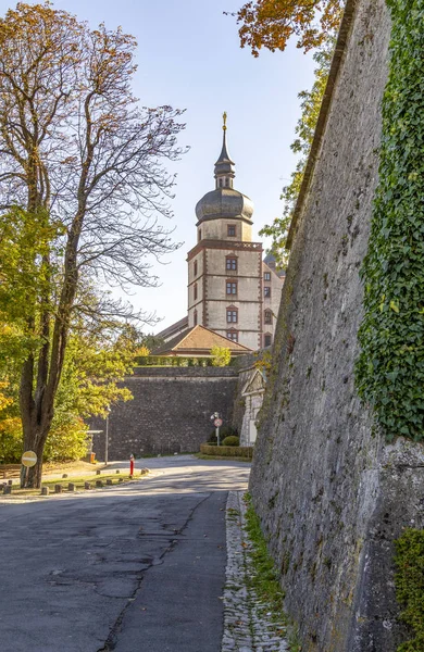 Idylická Scenérie Kolem Marienberské Pevnosti Wuerzburgu Franconii Bavorské Oblasti Německu — Stock fotografie