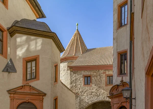 Idyllisches Detail Der Festung Marienberg Bei Würzburg Franken Einem Bayerischen — Stockfoto