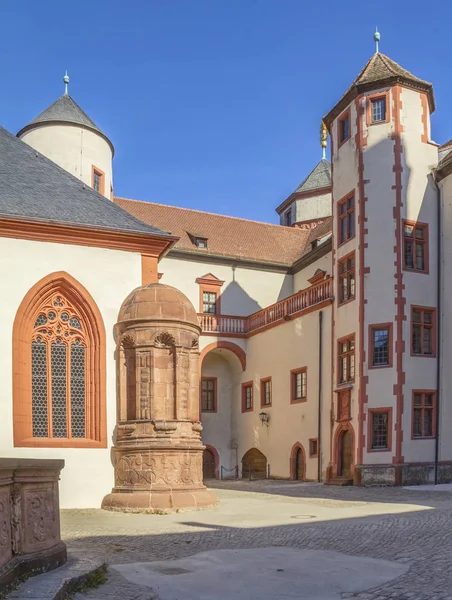 Ειδυλλιακή Λεπτομέρεια Του Φρουρίου Marienberg Κοντά Wuerzburg Στη Φραγκονία Μια — Φωτογραφία Αρχείου