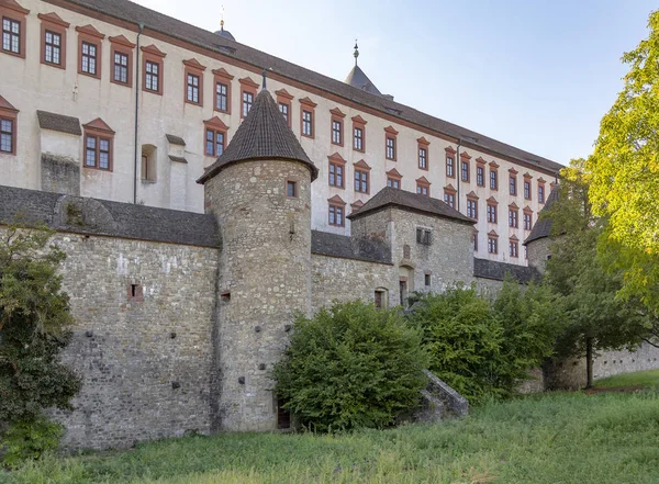 Idylliskt Landskap Runt Marienbergs Fästning Nära Wuerzburg Franken Ett Bayerskt — Stockfoto