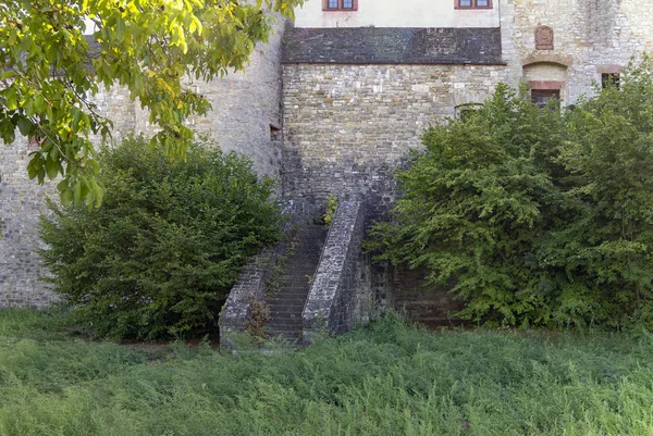 Detalhe Fortaleza Marienberg Perto Wuerzburg Francónia Uma Área Baviera Alemanha — Fotografia de Stock