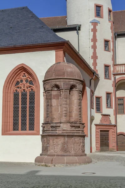 Idyllisch Detail Van Het Marienbergse Fort Bij Wuerzburg Franken Een — Stockfoto