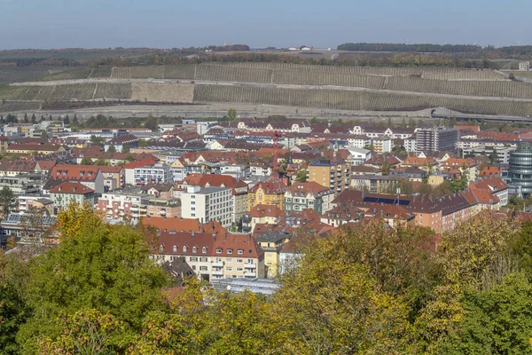 Flygfoto Över Wuerzburg Frankisk Stad Bayern Tyskland — Stockfoto