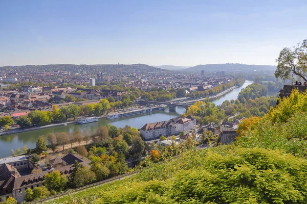 Aerial View Wuerzburg Franconian City Bavaria Germany — Stock Photo, Image