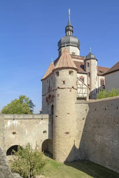 Ειδυλλιακό Τοπίο Γύρω Από Φρούριο Marienberg Κοντά Wuerzburg Στη Φραγκονία — Φωτογραφία Αρχείου