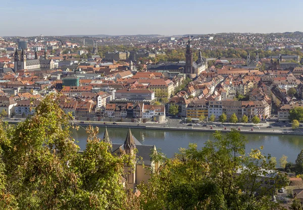 Vista Aérea Wuerzburg Una Ciudad Franca Baviera Alemania —  Fotos de Stock