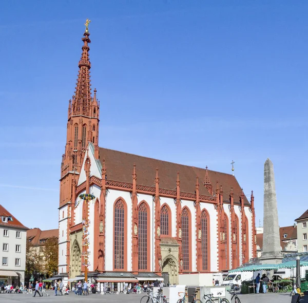 Εκκλησία Που Ονομάζεται Marienkapelle Στο Wuerzburg Μια Φραγκονική Πόλη Στη — Φωτογραφία Αρχείου