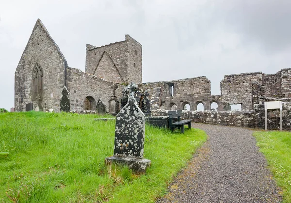 Stary Kościół Ruiny Cmentarz Connemara Regionie Irlandii — Zdjęcie stockowe