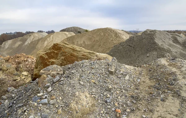 Förstöra Heap Landskap Ett Stenbrott Södra Tyskland — Stockfoto