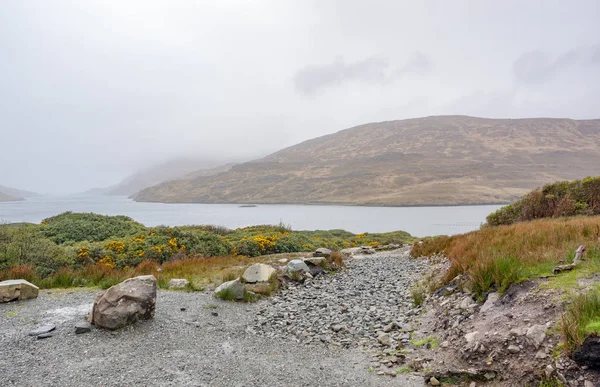 Παράκτιο Τοπίο Στο Connemara Μιας Περιοχής Στην Ιρλανδία — Φωτογραφία Αρχείου