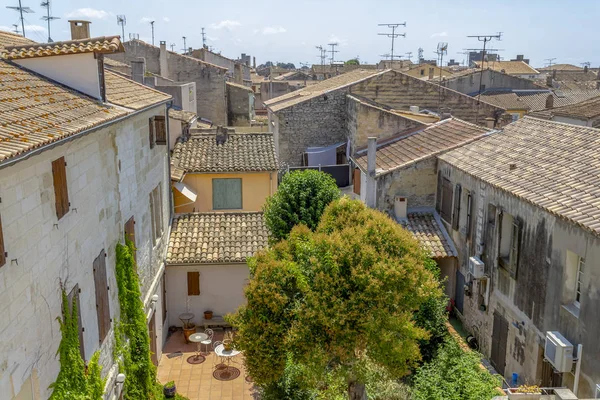 Vue Angle Élevé Une Commune Nommée Aigues Mortes France — Photo