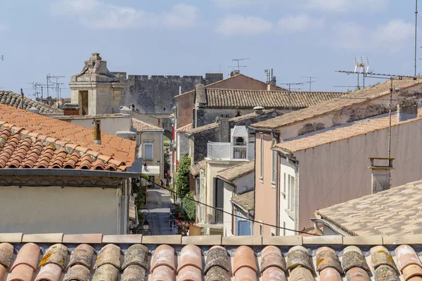 Vista Ángulo Alto Una Comuna Llamada Aigues Mortes Francia —  Fotos de Stock