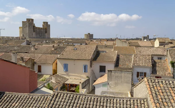 Vista Alto Ângulo Uma Comuna Chamada Aigues Mortes França — Fotografia de Stock