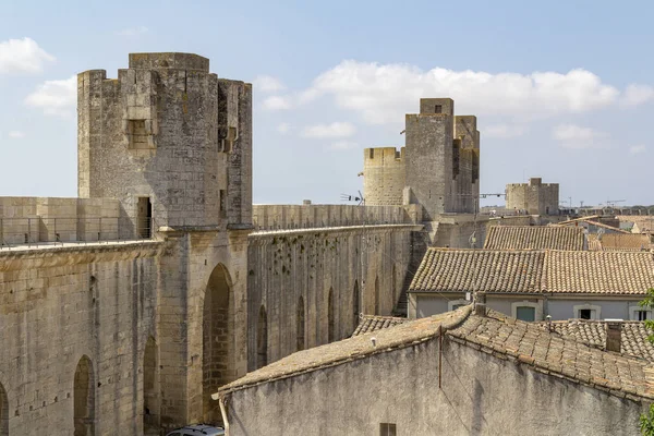 Vista Alto Ângulo Uma Comuna Chamada Aigues Mortes França — Fotografia de Stock