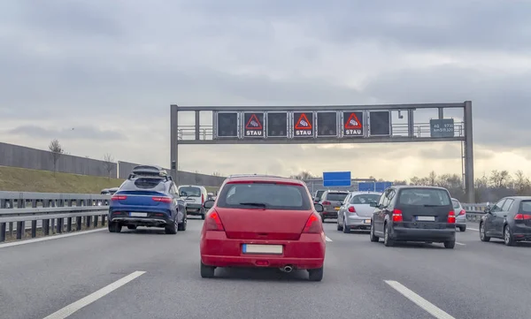 Paesaggio Autostradale Sera Nel Sud Della Germania — Foto Stock