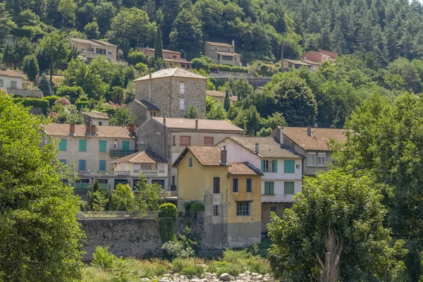 Τοπίο Γύρω Vals Les Bains Μια Κομμούνα Στο Τμήμα Ardeche — Φωτογραφία Αρχείου