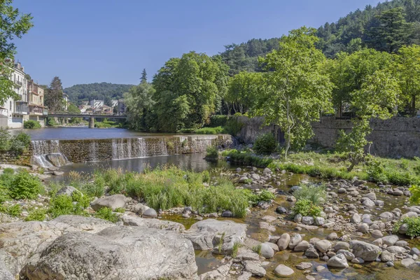 Τοπίο Γύρω Vals Les Bains Μια Κομμούνα Στο Τμήμα Ardeche — Φωτογραφία Αρχείου