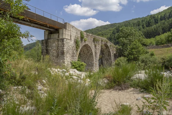 Historic Stone Bridge Ardeche River Southern France — Stock Photo, Image