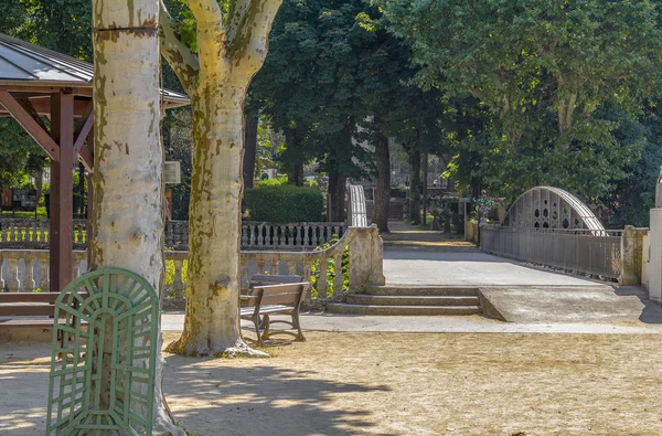 Landskapet Runt Vals Les Bains Kommun Departementet Ardeche Ligger Vid — Stockfoto