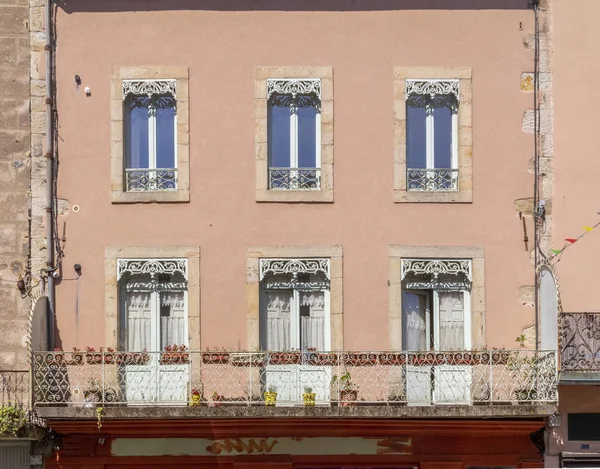 Maison Ensoleillée Façade Vue Dans Sud France — Photo