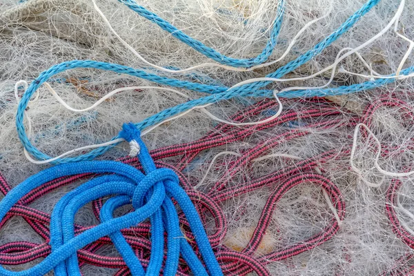 Verstrickung von Fischernetzen — Stockfoto