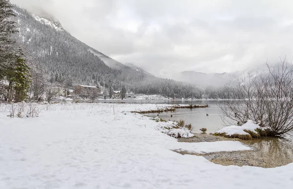 Hintersee в зимнее время — стоковое фото