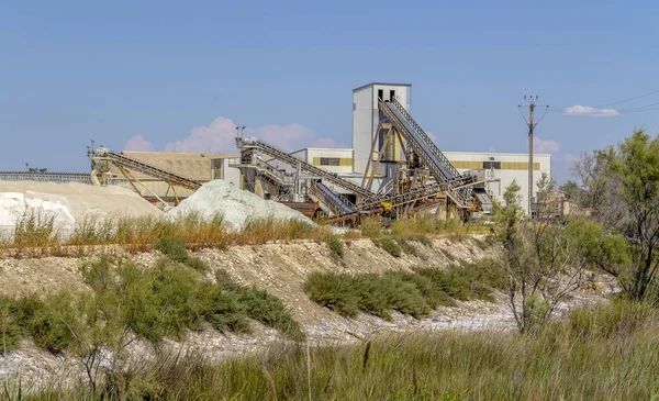 Salt production facility — Stock Photo, Image