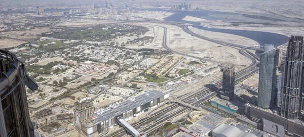 迪拜国际机场鸟瞰图 — 图库照片