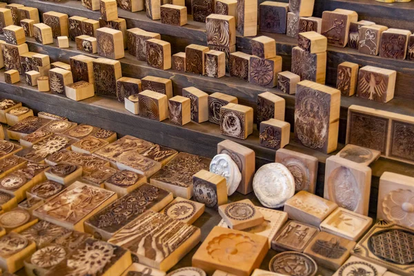 Wooden stamps — Stock Photo, Image