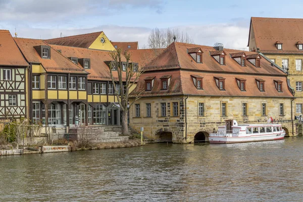 Bamberg nad rzeką Regnitz — Zdjęcie stockowe