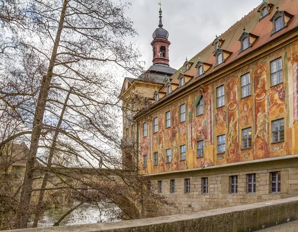 Bamberg u řeky Regnitz — Stock fotografie