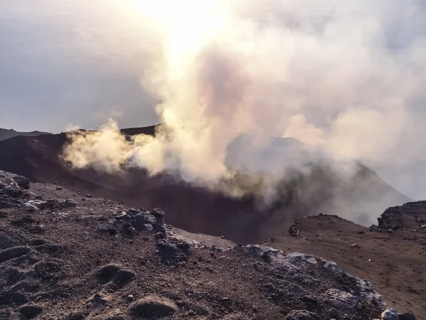 Crater at Mount Stromboli — Stock Photo, Image