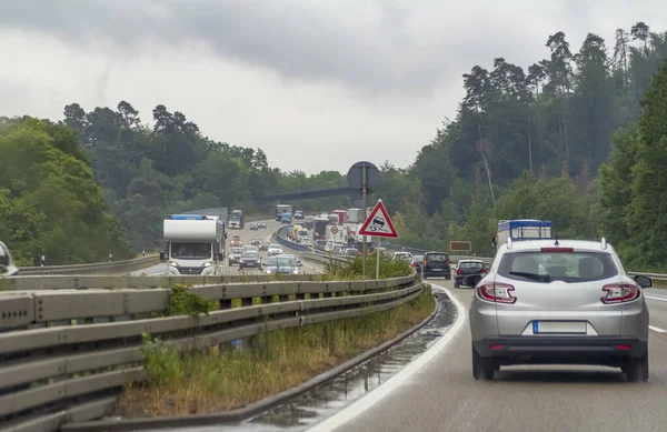 Krajobraz autostrady w Niemczech — Zdjęcie stockowe