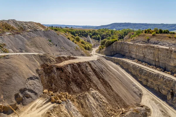 Landschaft Eine Steingrube Mit Straßen Süddeutschland — Stockfoto