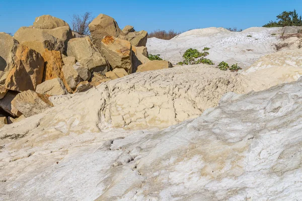 Güneşli Kurak Manzara Yarılmış Kuru Zemin Dahil — Stok fotoğraf