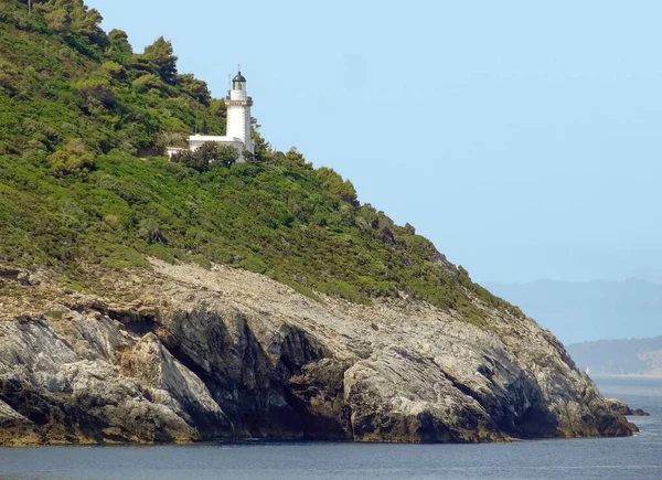 Világítótorony Skopelos Szigeten Görögországi Sporades Ban — Stock Fotó