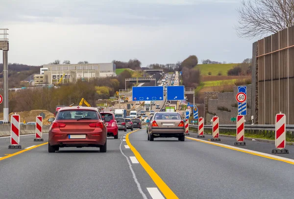 Landschaft Einer Kontrollierten Autobahn Deutschland — Stockfoto