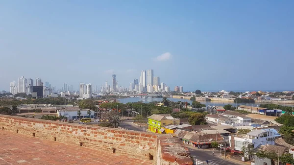 Vista Aérea Una Ciudad Llamada Cartagena Colombia —  Fotos de Stock