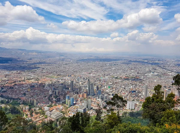 Flygfoto Över Bogota Huvudstad Och Största Stad Colombia — Stockfoto