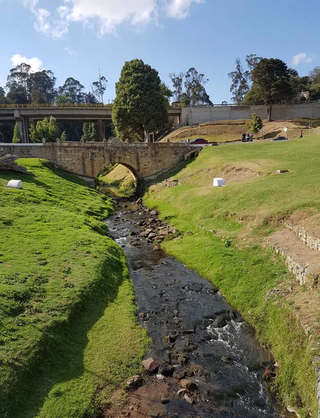 Zonnig Landschap Rond Puente Boyaca Colombië — Stockfoto