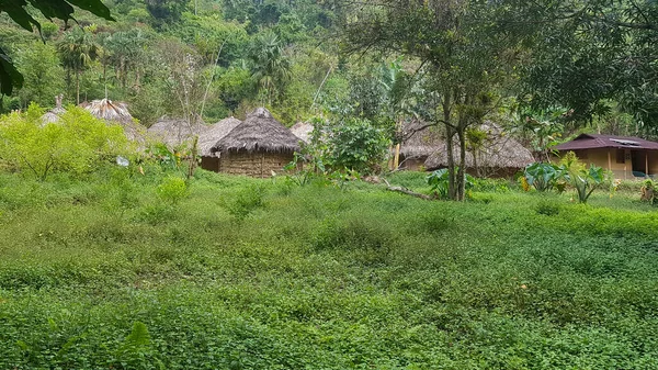 Небольшая Деревня Сьерра Невада Санта Марта Колумбии — стоковое фото
