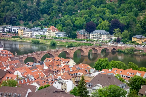 Widok Lotu Ptaka Heidelberg Niemczech Okresie Letnim — Zdjęcie stockowe