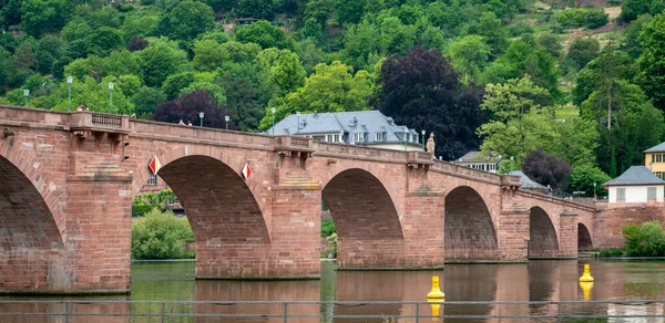 Малий Кут Показує Старий Міст Гейдельберзі Німеччина Влітку — стокове фото