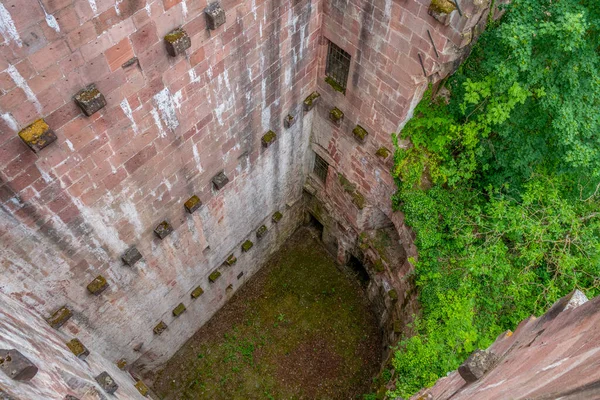 Alto Ângulo Detalhe Das Ruínas Castelo Heidelberg Alemanha Hora Verão — Fotografia de Stock