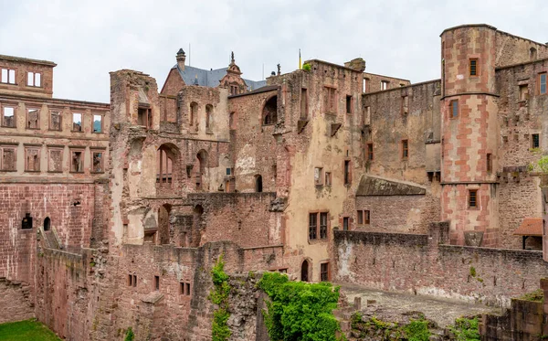 Heidelberg Şatosu Almanya Yaz Mevsiminde Harabe — Stok fotoğraf