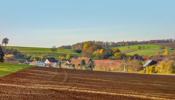 Rural Scenery Including Small Village Autumn Time Southern Germany — Stock Photo, Image